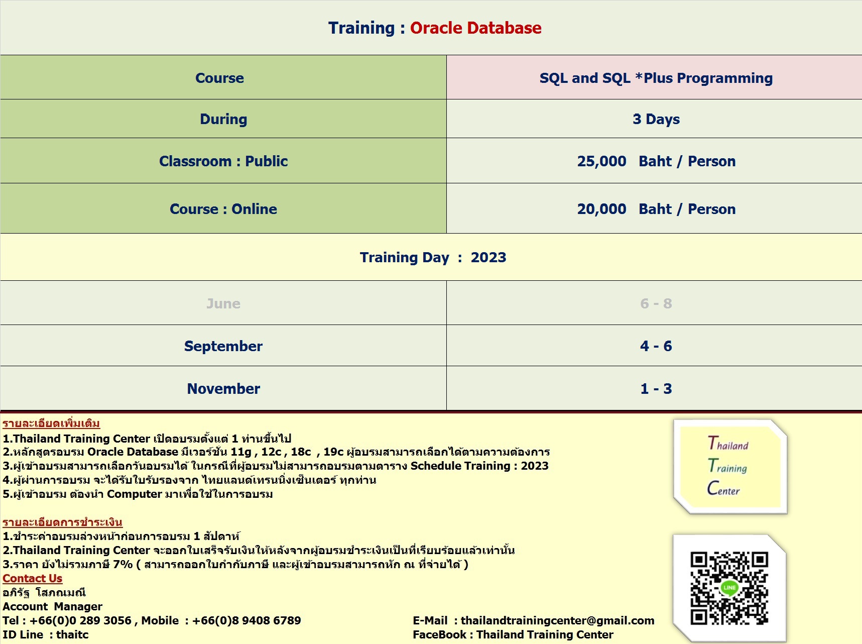 ข่าวการศึกษา - เปิดอบรมหลักสูตร Oracle Database : SQL and SQL *Plus Programming
