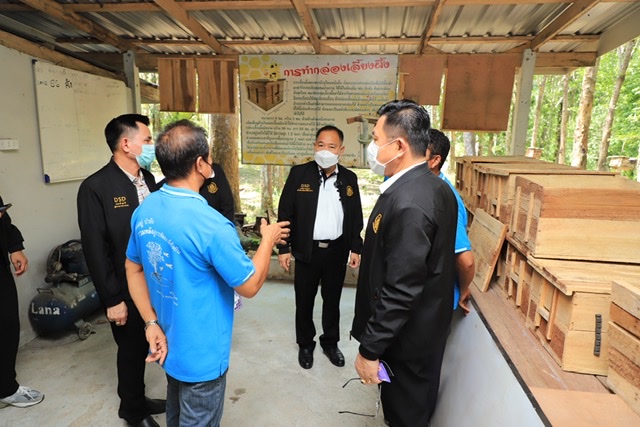 ข่าวประชาสัมพันธ์ - PR News กลุ่มเลี้ยงผึ้งบ้านไหนหนัง เฮ ก.แรงงาน แนะทำเสาตั้งกล่องรังผึ้งจำหน่ายมีรายได้ปีละกว่า 1 ล้านบาท