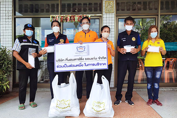 ข่าวธุรกิจ, สังคม - ที่นอนดาร์ลิ่งมอบหน้ากากผ้าแก่ชุมชนน้ำพองขอนแก่น