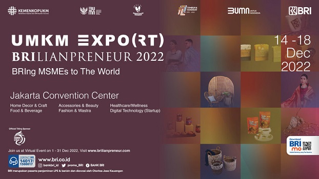 ข่าวไลฟ์สไตล์ - เดินหน้าสร้างอินโดนีเซียที่ยั่งยืน มหกรรมแสดงสินค้า UMKM EXPO(RT) BRILIANPRENEUR 2022 เปิดเวทีสำหรับ MSME รวม 500 รายที่คัดสรรมาอย่างดี