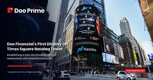 Doo Financial กับครั้งแรกของการแสดงข้อมูลแบบเรียลไทม์ บนบิลบอร์ด Nasdaq ใจกลางนิวยอร์ก ไทม์สแควร์