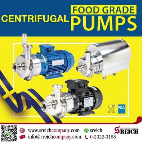 ข่าวอาหาร, เครื่องดื่ม - ปั๊มสแตนเลสที่ใช้ในโรงงานอาหารและเครื่องดื่ม Centrifugal pump