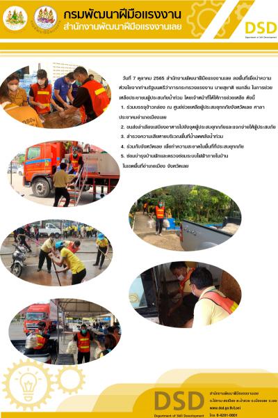 ข่าวประชาสัมพันธ์ - PR News สนพ.เลย ลงพื้นที่เพื่อนำความห่วงใยจากท่านรัฐมนตรีว่าการกระทรวงแรงงาน นายสุชาติ ชมกลิ่น ในการช่วยเหลือประชาชนผู้ประสบภัยน้ำท่วมในพื้นที่จังหวัดเลย