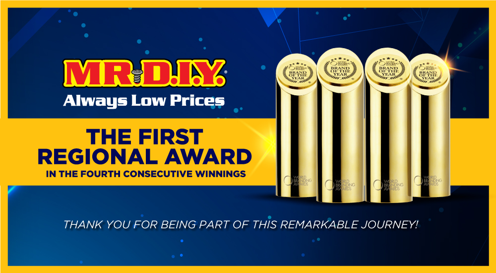 ข่าวงานอีเว้นท์ - มิสเตอร์. ดี.ไอ.วาย. คว้ารางวัล World branding Awards 4 ปี ซ้อน ครั้งแรกในระดับภูมิภาค