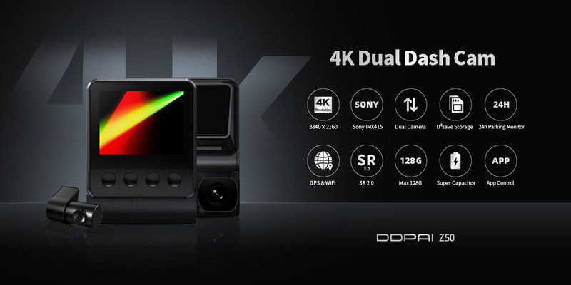 ข่าวยานยนต์ - DDPAI เปิดตัวกล้องติดรถยนต์รุ่น Z50 คมชัดระดับ 4K ทั้งหน้า-หลัง