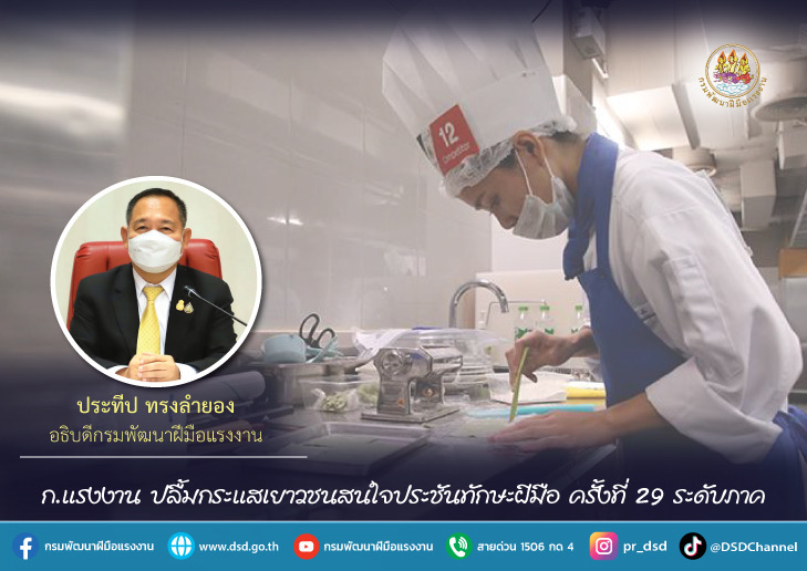 ข่าวราชการ, รัฐวิสาหกิจ - ก.แรงงาน ปลื้มกระแสเยาวชนสนใจประชันทักษะฝีมือ ครั้งที่ 29 ระดับภาค