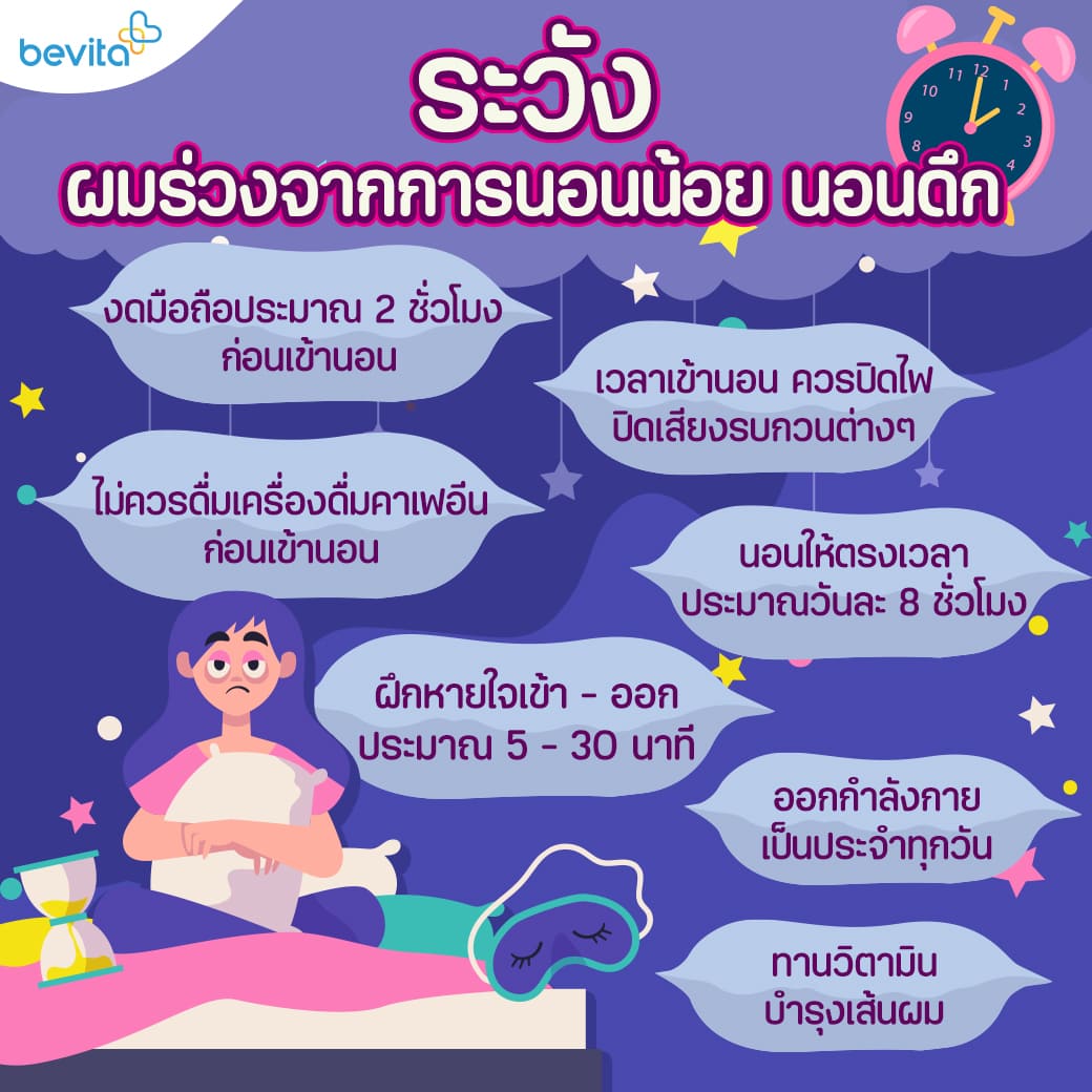 ข่าวประชาสัมพันธ์ - PR News ระวังผมร่วงจากการนอนน้อย นอนดึกพร้อมแชร์เคล็ดลับลดผมร่วง