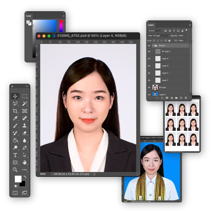 ข่าวรับสมัครงาน - รับตัดต่อรูปสมัครงาน ตัดต่อรูปติดบัตร ใส่สูท ภาพรับปริญญา ให้คุณดูดีขึ้น