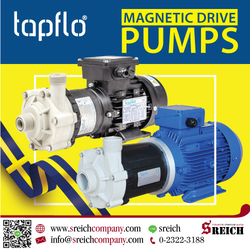 ข่าวธุรกิจ, สังคม - Tapflo Centrifugal Pump SS316L ปั๊มกรด ปั๊มด่าง ในทุกกระบวนการทางเคมี