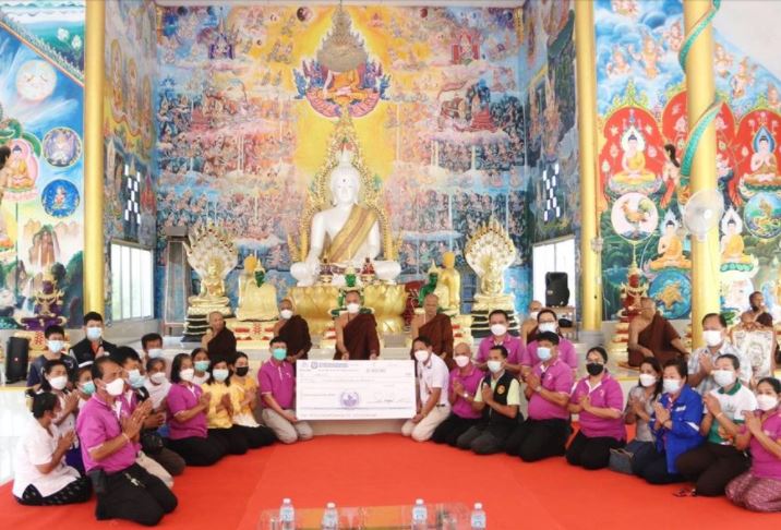 ข่าวราชการ, รัฐวิสาหกิจ - PEA มอบเงินสนับสนุนระบบไฟฟ้าส่องสว่าง  LED  วัดศรีทรงธรรม  จังหวัดบึงกาฬ