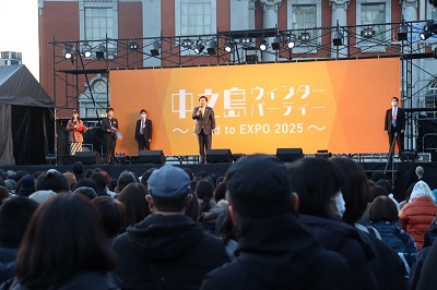 ข่าวท่องเที่ยว - โอซากาจัดงานเลี้ยงฉลองครั้งใหญ่โดยคณะกรรมการบริหารของ Midosuji Party เพื่อโปรโมทมหกรรม EXPO 2025