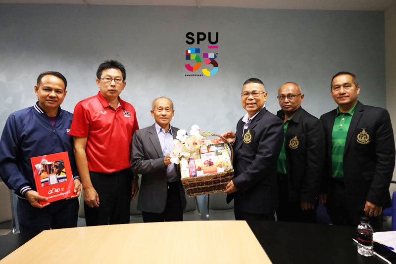 ข่าวประชาสัมพันธ์ - PR News รองอธิการบดี ม.ศรีปทุม ให้การต้อนรับ ผอ.ศพก.ทบ.(มวยไทยลุมพินี)และคณะ เข้าพบปะหารือและเชิญชวนร่วมชมการแข่งขันชกมวยฯ