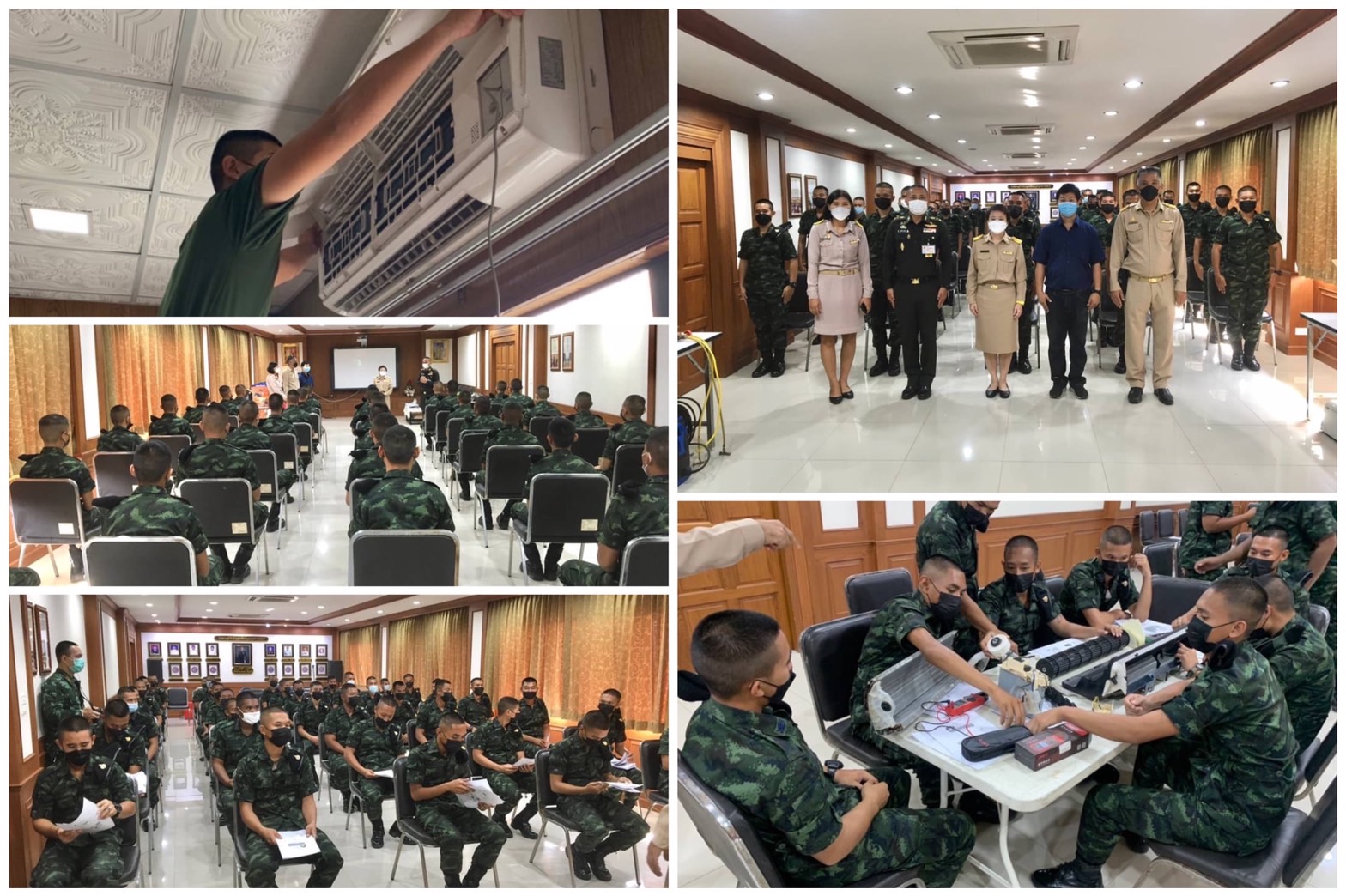 ข่าวธุรกิจ, สังคม - วันจันทร์ ที่ 21 กุมภาพันธ์ 2565 สำนักงานพัฒนาฝีมือแรงงานสมุทรสาคร ดำเนินการ เปิดฝึกอบรม หลักสูตร การทำความสะอาดเครื่องปรับอากาศภายในบ้านและการพาณิชย์ขนาดเล็ก ทหารก่อนปลดประจำการ