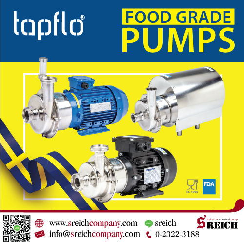 ข่าวธุรกิจ, สังคม - Tapflo CTX-I Centrifugal pumps ปั๊มเคมีเข้มข้นประสิทธิภาพสูง