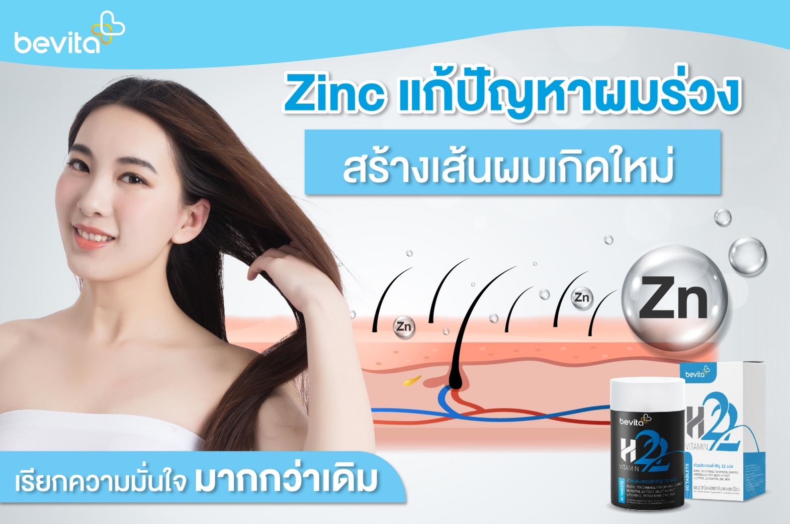 ข่าวประชาสัมพันธ์ - PR News Zinc แก้ปัญหาผมร่วง สร้างผมเกิดใหม่เรียกความมั่นใจมากกว่าเดิม
