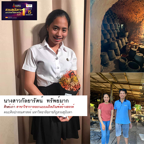 ข่าวพลังงาน, สิ่งแวดล้อม - กระถางต้นไม้จากดินเผาอ่างทอง ผลงานนศ.สาขาวิชาการออกแบบผลิตภัณฑ์สร้างสรรค์ ศิลปกรรมสวนสุนันทา