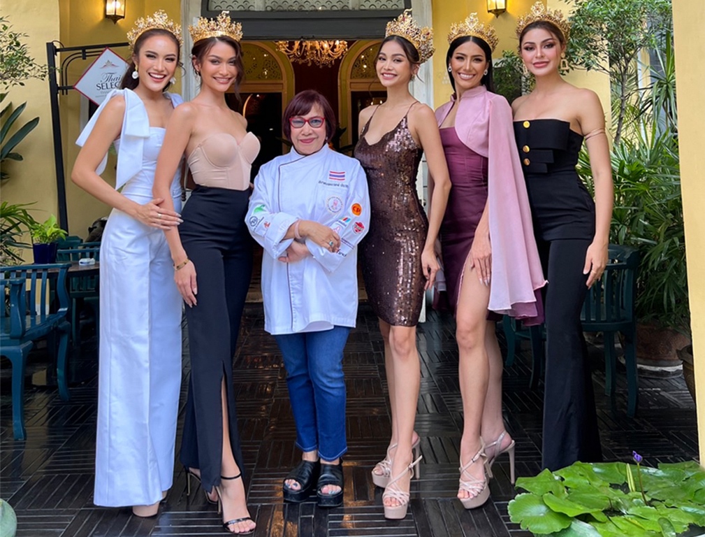 English News - Newly Crowned Miss Grand Thailand 2022 & Entourage Visit Blue Elephant Bangkok