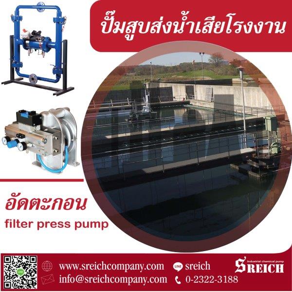 ข่าวธุรกิจ, สังคม - เทคโนโลยีสูบส่งน้ำเสียปนตะกอนแรงดันสูง เพื่อกระบวนการอัด Filter press