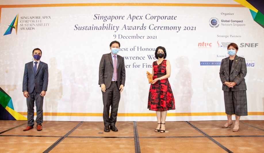 ข่าวธุรกิจ, สังคม - Azbil รับรางวัล Singapore Apex Corporate Sustainability Award 2021