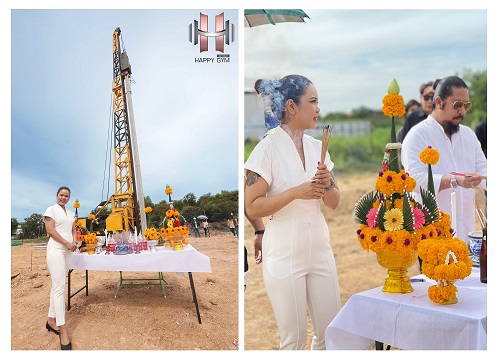 ข่าวธุรกิจ, สังคม - จัดพิธีบวงสรวงลงเสาเข็มก่อสร้างอาคาร Happy Gym Beyond