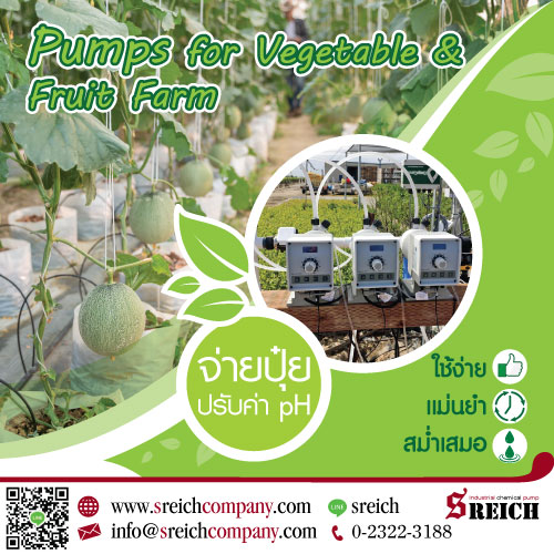 ข่าวธุรกิจ, สังคม - ปั๊มจ่ายเติมปุ๋ย ปั๊มฟีดปุ๋ยอัตโมนัติที่แม่นยำ นำเข้าจากอิตาลี 