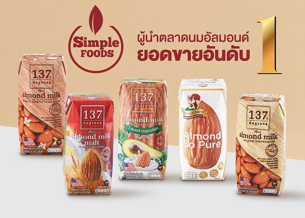 ข่าวสินค้า, บริการ - ซิมเพิ้ล ฟู้ดส์ ตอกย้ำผู้นำยอดขายนมอัลมอนด์อันดับหนึ่ง จากผลวิจัยเอซี นีลเส็น