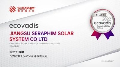 ข่าวพลังงาน, สิ่งแวดล้อม - Xinhua Silk Road: เซร่าฟิมได้รับรางวัลเหรียญเงินจากการจัดอันดับซีเอสอาร์ของอีโควาดิส