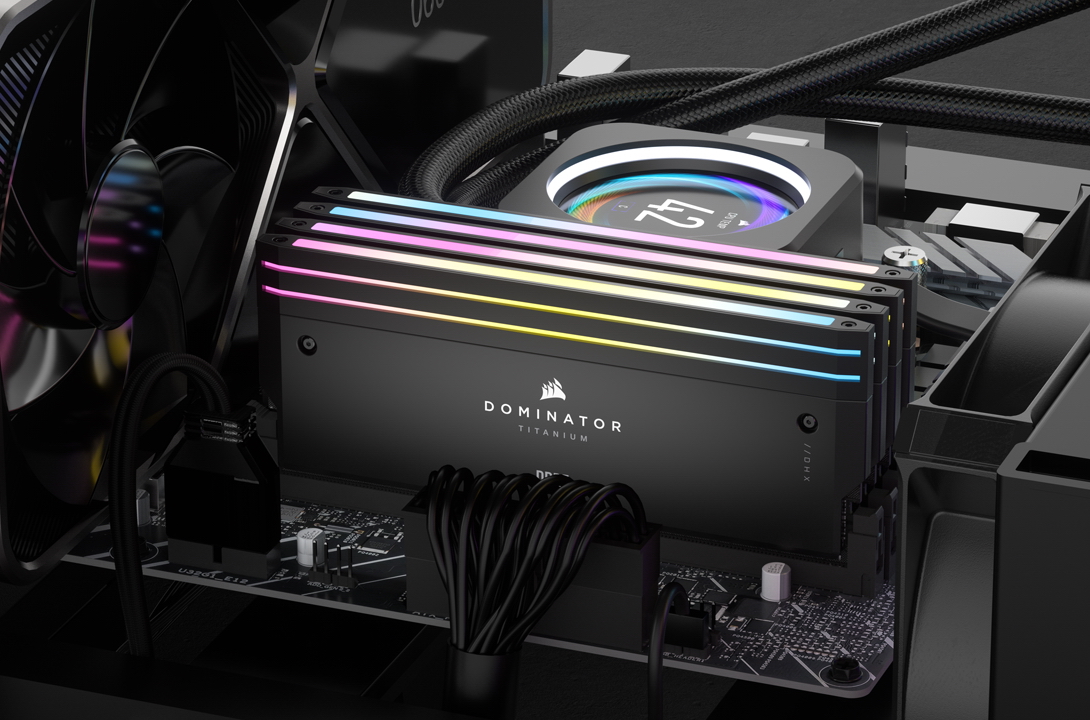 ข่าวไอที -  การผสมผสานอย่างลงตัวของความหรูหราและสมรรถนะ  CORSAIR DOMINATOR TITANIUM DDR5