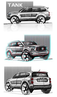 ข่าวยานยนต์ - เผยภาพร่าง TANK SUV รุ่นใหม่ มาพร้อมสุดยอดขุมพลัง 3.0T+ 9AT