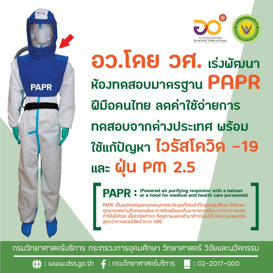 ข่าวประชาสัมพันธ์ - PR News วศ.เร่งพัฒนาห้องทดสอบมาตรฐานรองรับ PAPR  ฝีมือคนไทยช่วยลดค่าจ่ายใช้ในการทดสอบจากต่างประเทศ