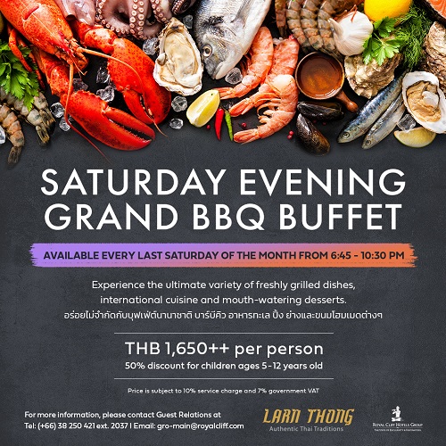 English News - The popular Saturday Evening Grand BBQ Buffet at Royal Cliff is back!