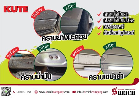 ข่าวธุรกิจ, สังคม - KUTE น้ำยาล้างคราบฝังลึก ล้างคราบน้ำมัน ล้างคราบไขมัน ล้างคราบน้ำมันเตา