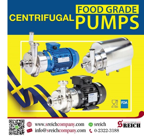 ข่าวอาหาร, เครื่องดื่ม - ปั๊มสแตนเลสที่ใช้ในโรงงานอาหารและเครื่องดื่ม Centrifugal pump ไม่เกิดสนิม