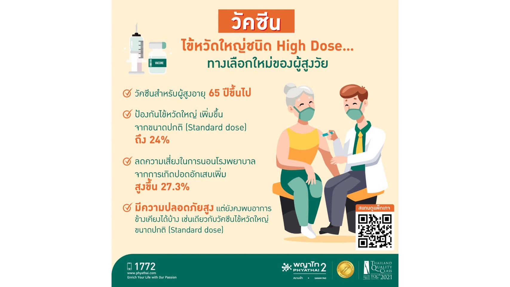 ข่าวสุขภาพ - ไข้หวัดใหญ่ สูงวัย ต้องระวัง! ป้องกันได้ด้วยวัคซีน