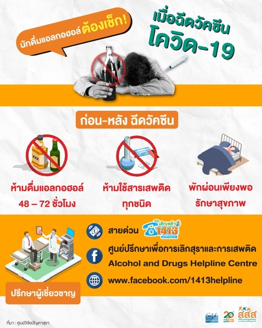 ข่าวโควิด-19 (ยกเลิก) - หมอจุฬาฯ เตือน ดื่มน้ำเมา ลดประสิทธิภาพวัคซีนโควิด-19 เสี่ยง เม็ดเลือดขาวทำงานผิดปกติ 