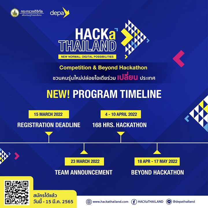 ข่าวไอที - MDES - depa Reschedule Launch of HACKaTHAILAND As Requested with Hackathon Application Timeline Extended, Bangna Area Transformed into Digital City for Thais