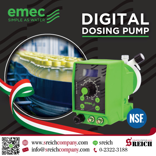 ข่าวธุรกิจ, สังคม - Dosing Pumps เครื่องเติมสารละลายมาตรฐาน NSF สำหรับกระบวนการผลิตน้ำดื่ม 